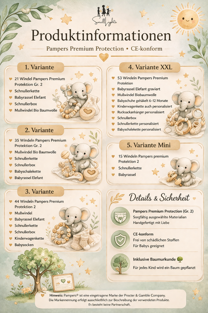 Windeltorte neutral Tiere