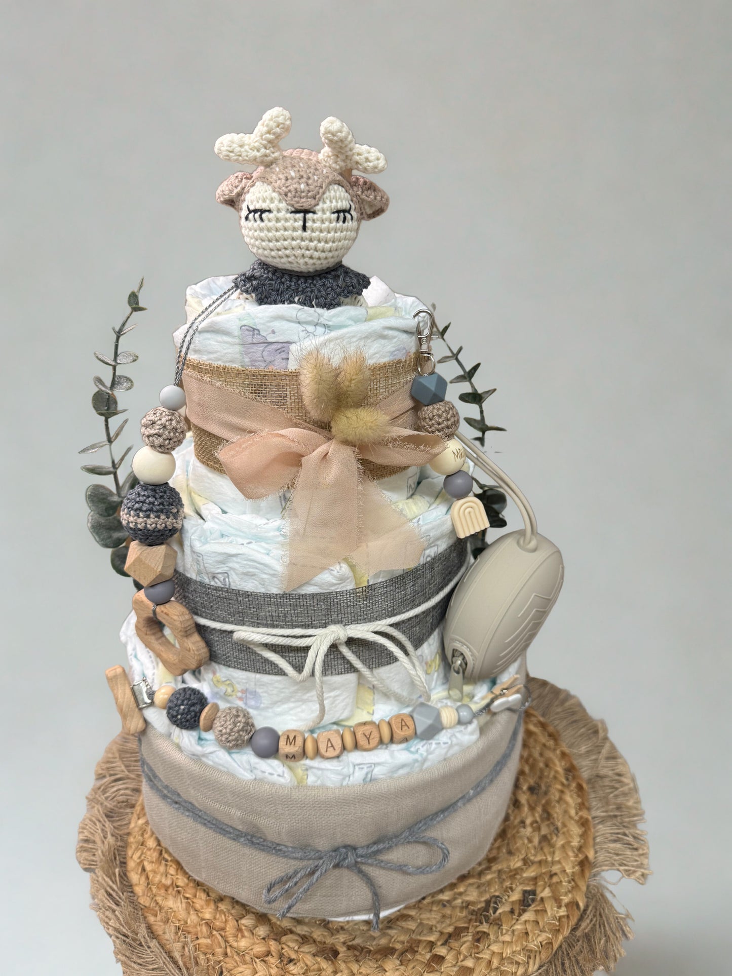 Windeltorte Waldprinzessin Reh Handgemacht