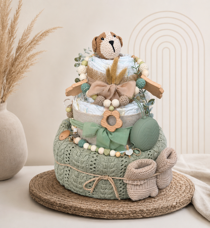 Windeltorte Kuschelhund XXL Handgemacht