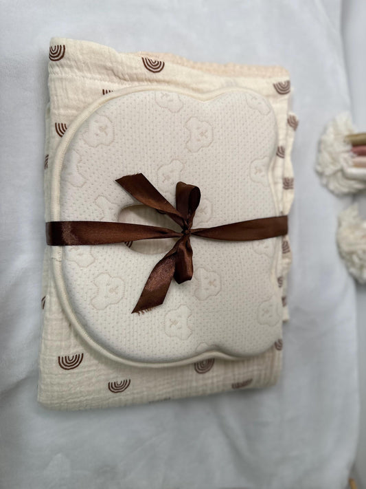 Babygeschenkset, Babydecke und Babykopfkiesen