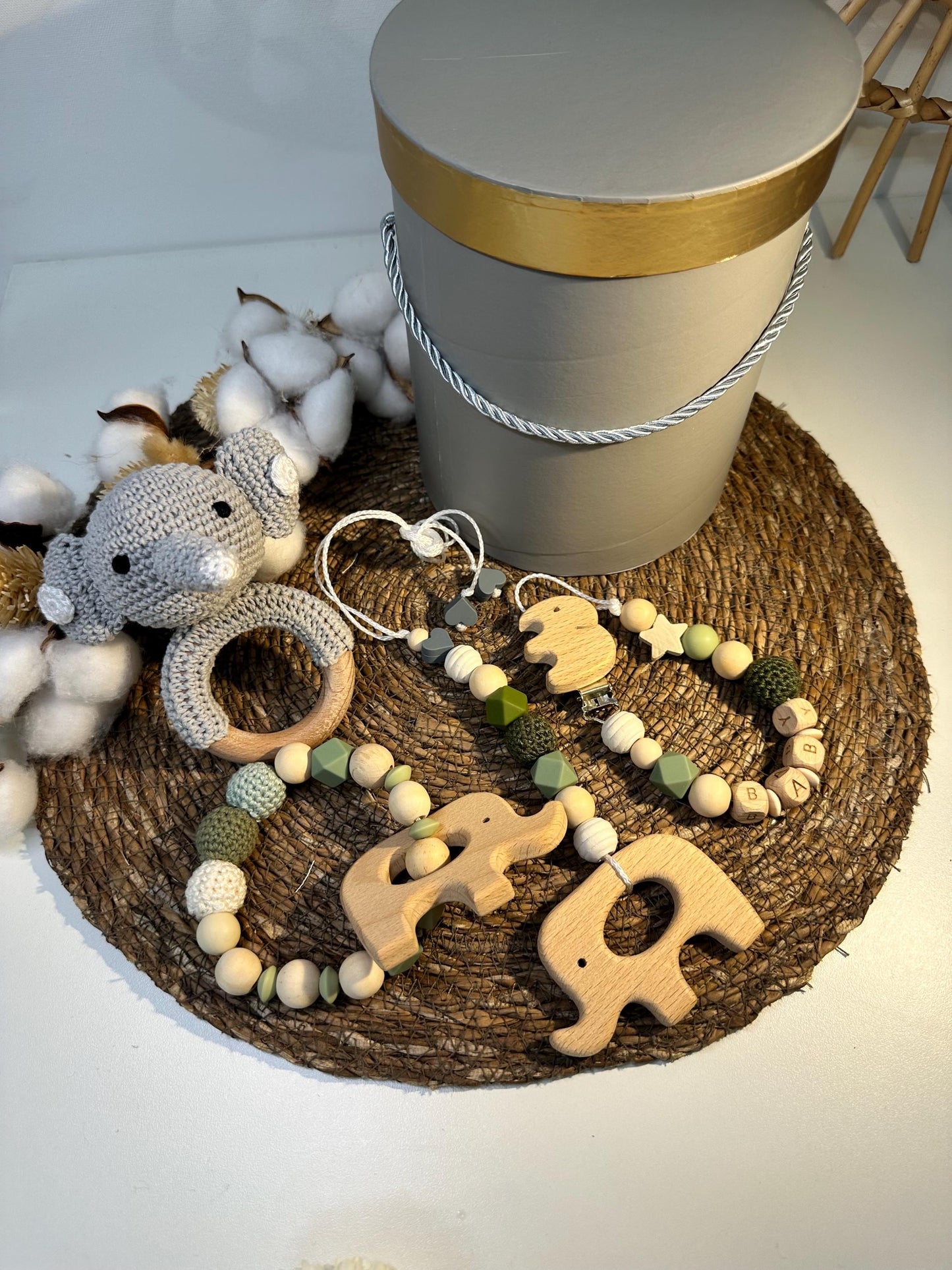 Baby Geschenkset Elefant oder Reh