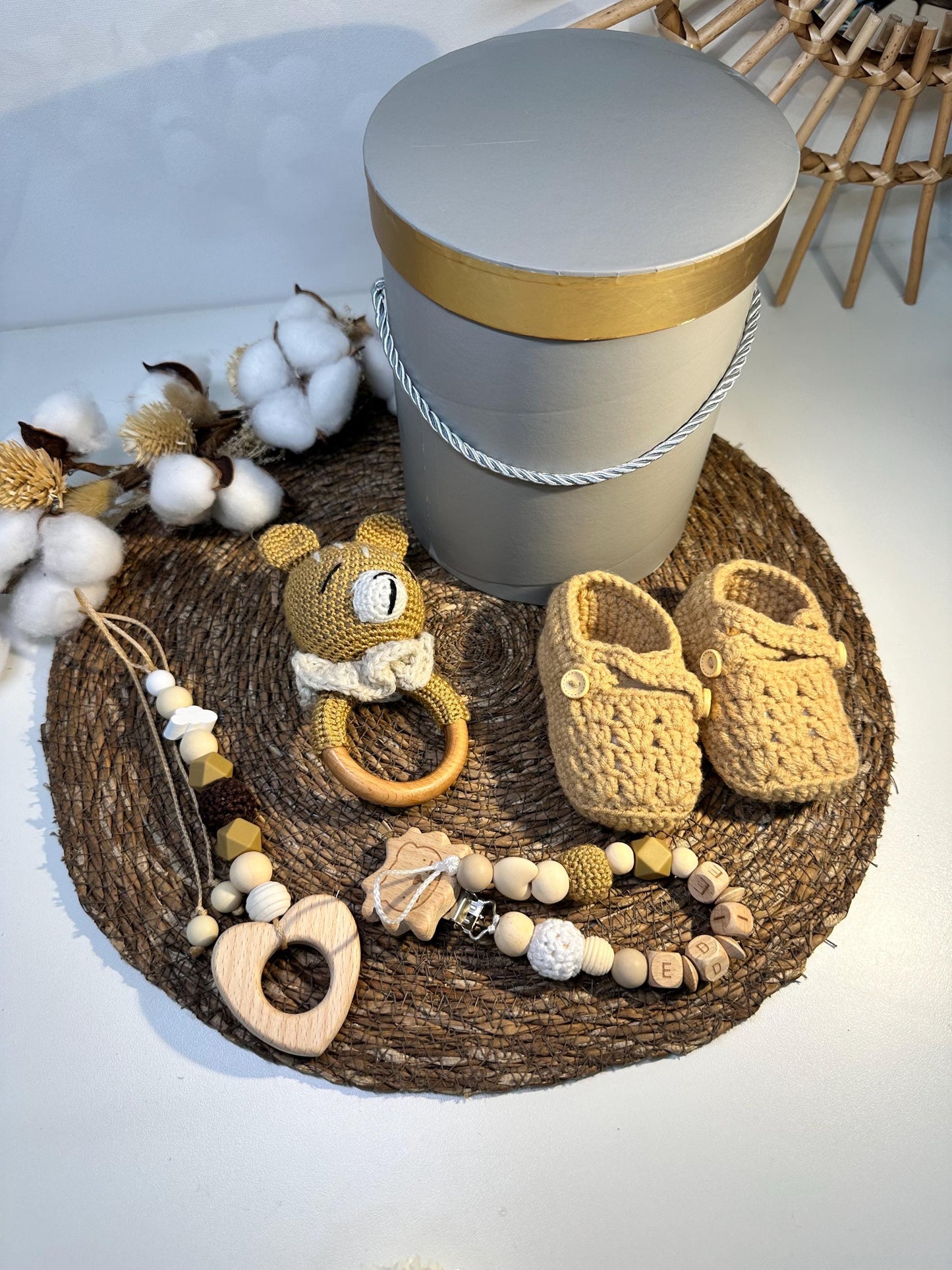 Baby Geschenkset mit Babyschuhe