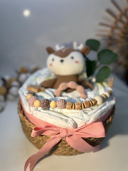 Baby Geschenkkorb Mädchen, Reh