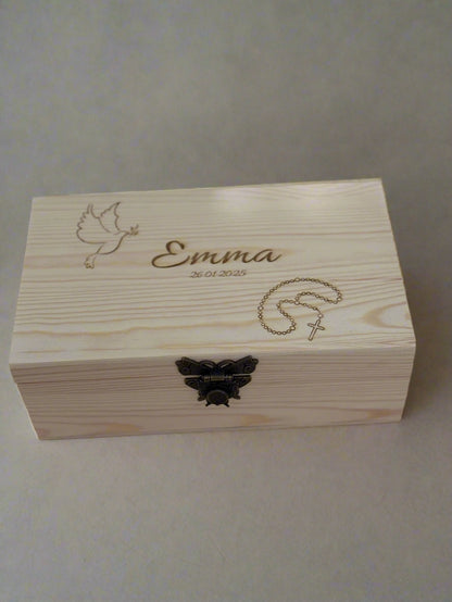 Personalisierte Taufbox – Handgemachtes Geschenk zur Geburt & Taufe - Small Lights Shop